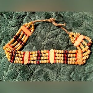 Vintage 90s 70s style boho choker necklace